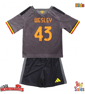 AS Roma Wesley Franca #43 Replica Third Stadium Kit for Kids 2026-27 Short Sleeve (+ pants)
